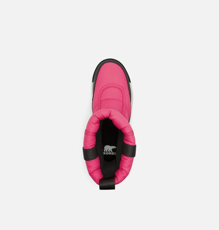 Kids Snow Boots Pink/Black - Sorel Childrens Whitney™ II Puffy Mid - 419-UDIWHS